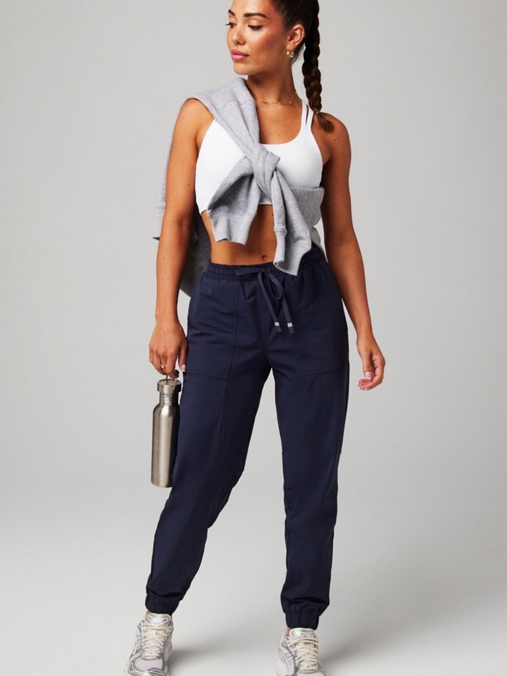 Fabletics Navy Drawstring Jogger Pants- Medium